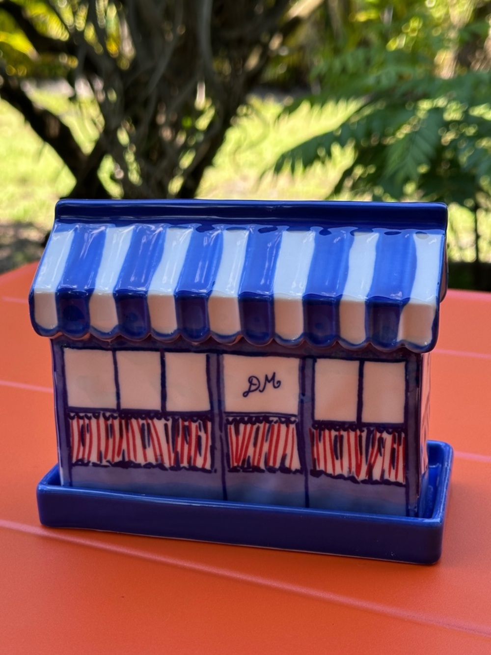 NWT Anthropologie x Damson Madder Hand-Painted Ceramic Butter Dish